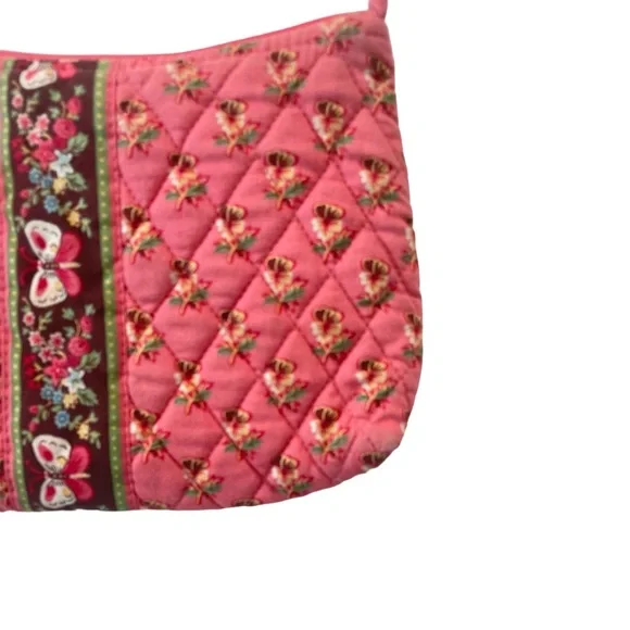 Vera Bradley Retired Pink Pansy Crossbody Bag - Picture 4 of 9